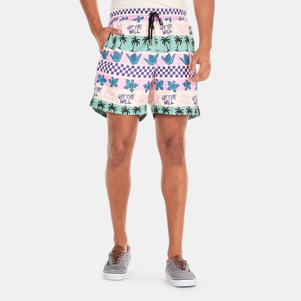 Vans x Stranger Things Swim Trunks Shorts California Stripe Volley Pink XL